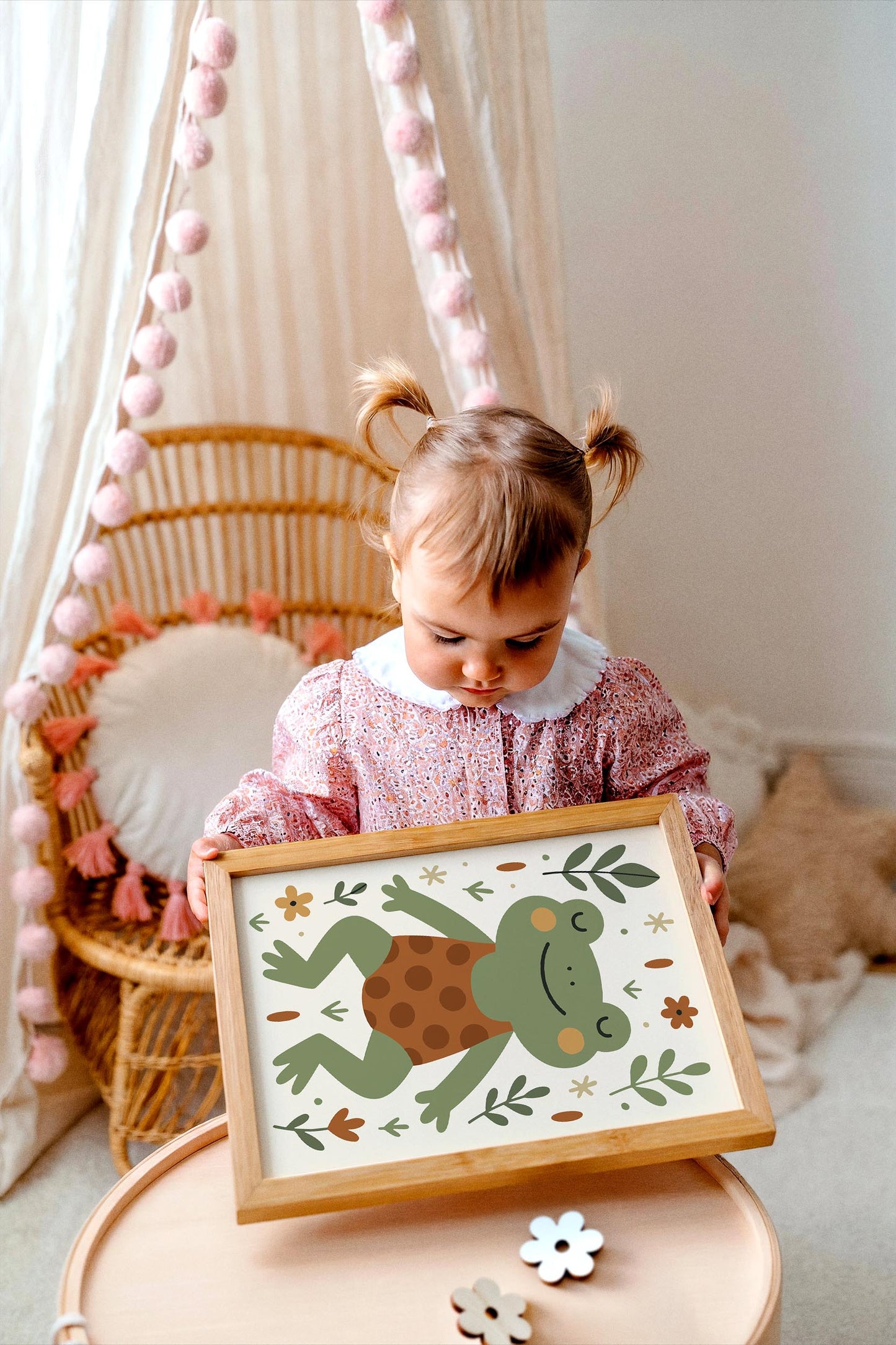 Cute Frog Print -  Kids Wall Art
