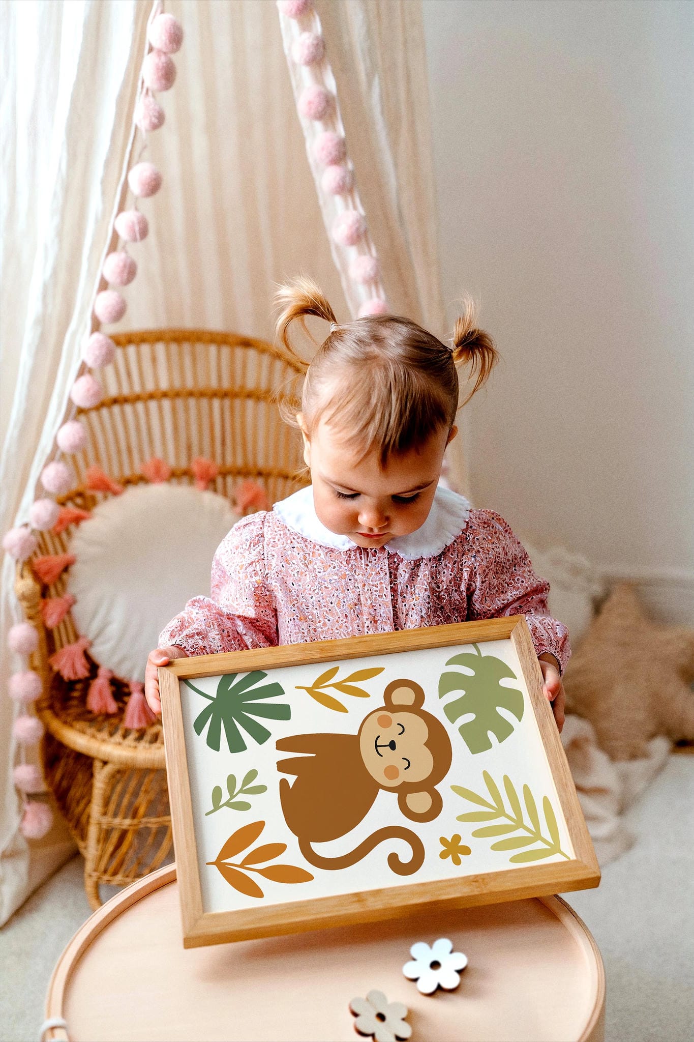 Cute Little Monkey – Jungle Wall Art for Kids