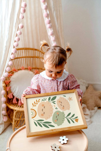 Cute Dumplings Poster – Nursery Food Print