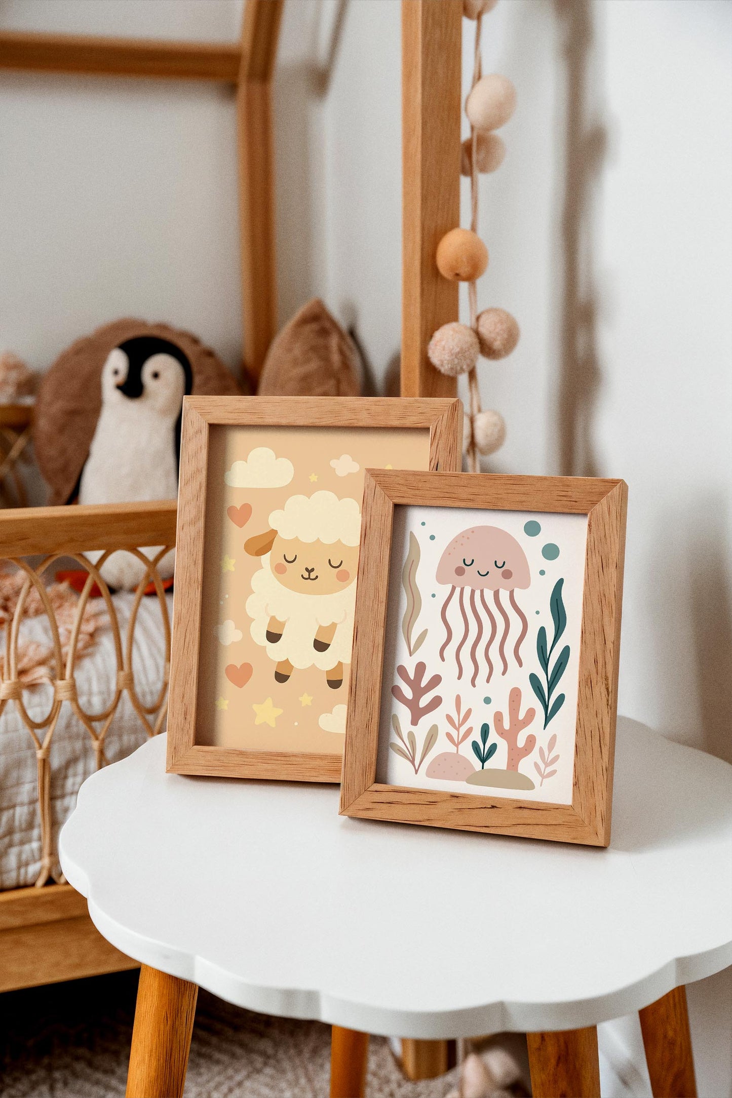 Pink Jellyfish Poster – Ocean Nursery Wall Art