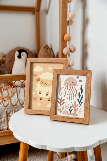 Pink Jellyfish Poster – Ocean Nursery Wall Art