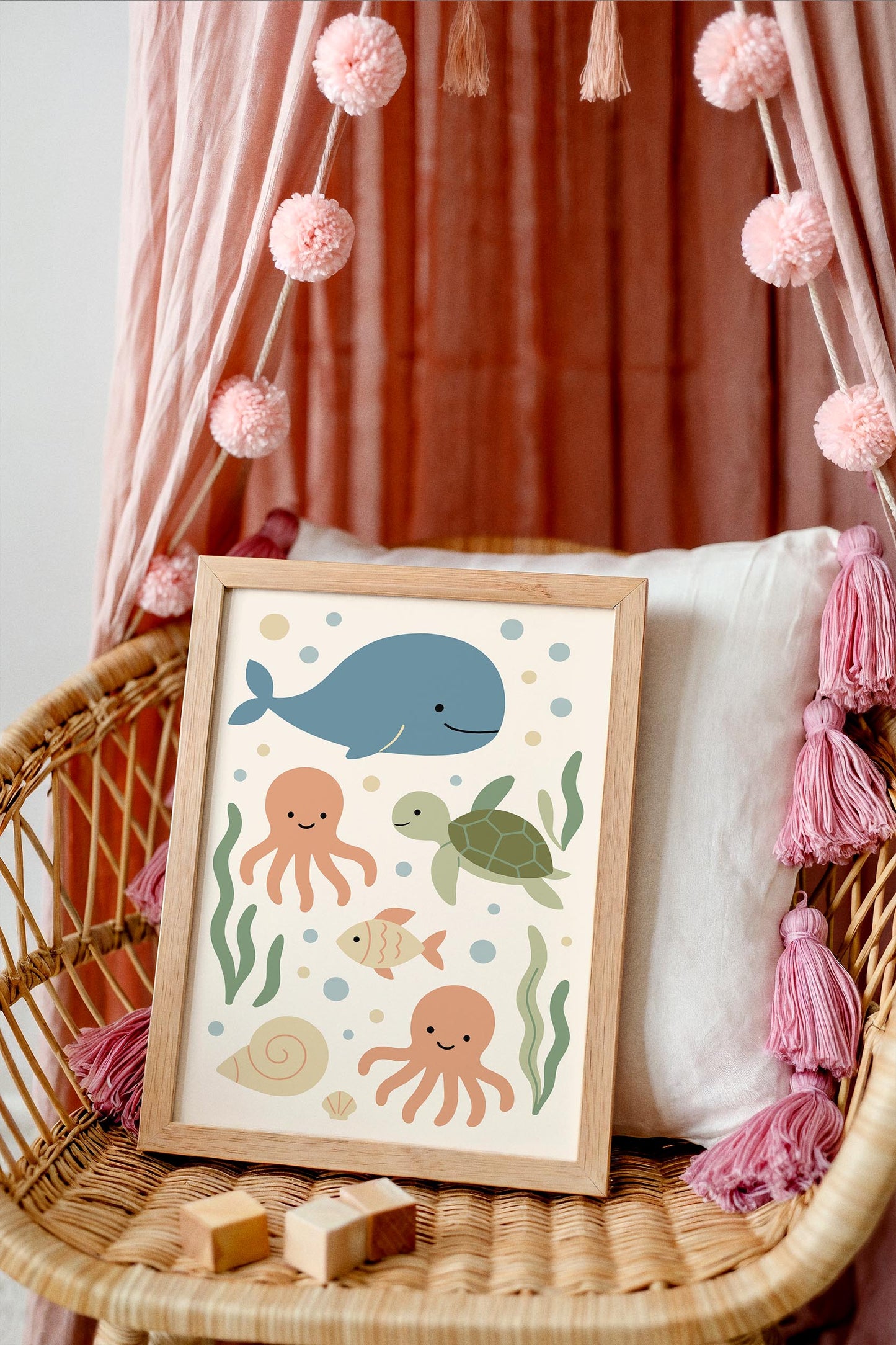 Nautical Animals Poster – Coastal Wall Art