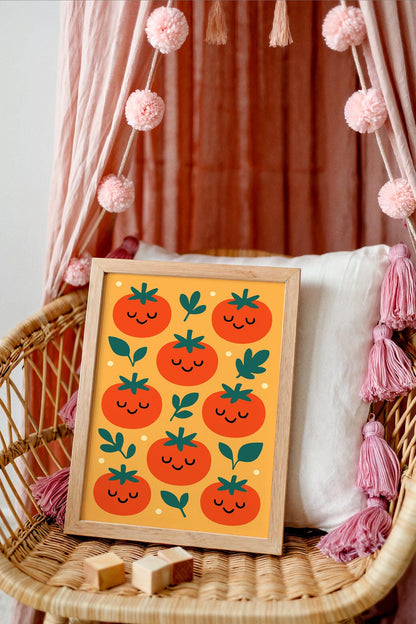 Happy Tomatoes Wall Art – Playful Kitchen Decor