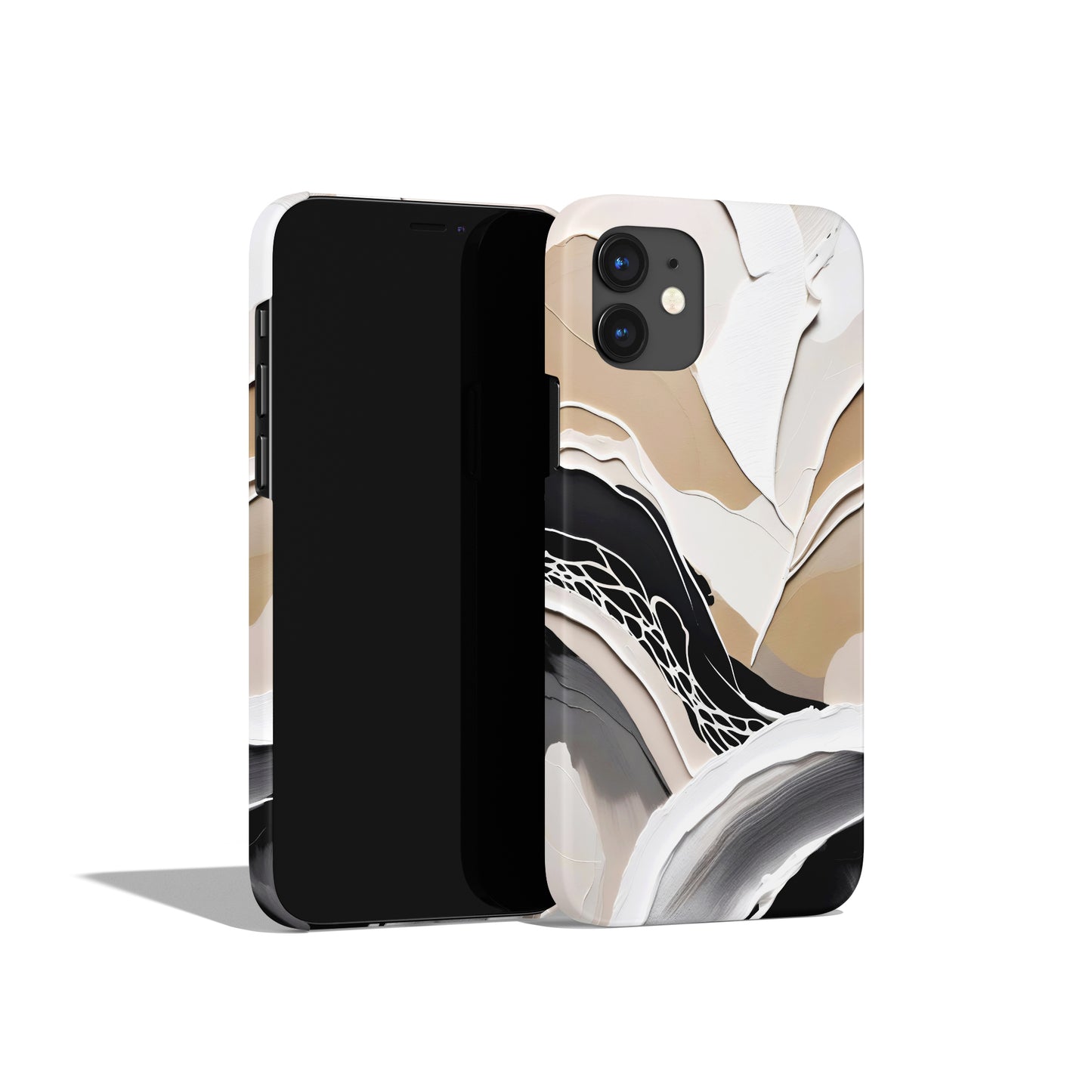 Abstract Flora Beige iPhone Case