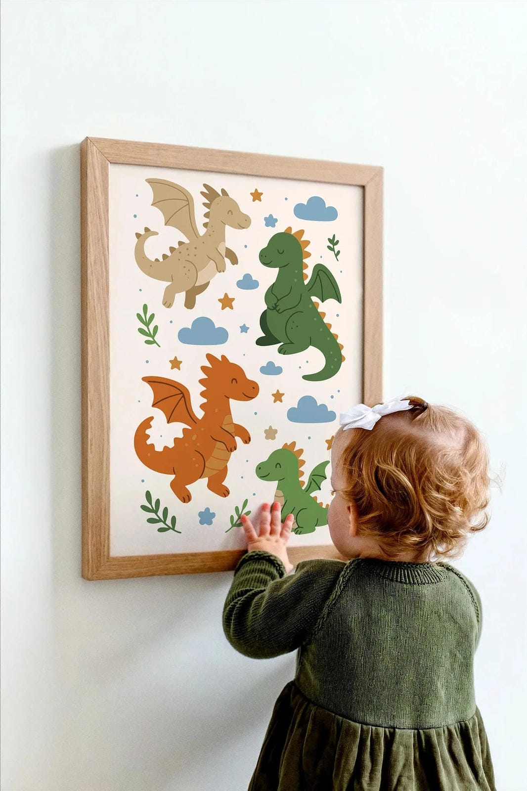 Cute Dragons Art Print – Boys’ Room Wall Art Decor