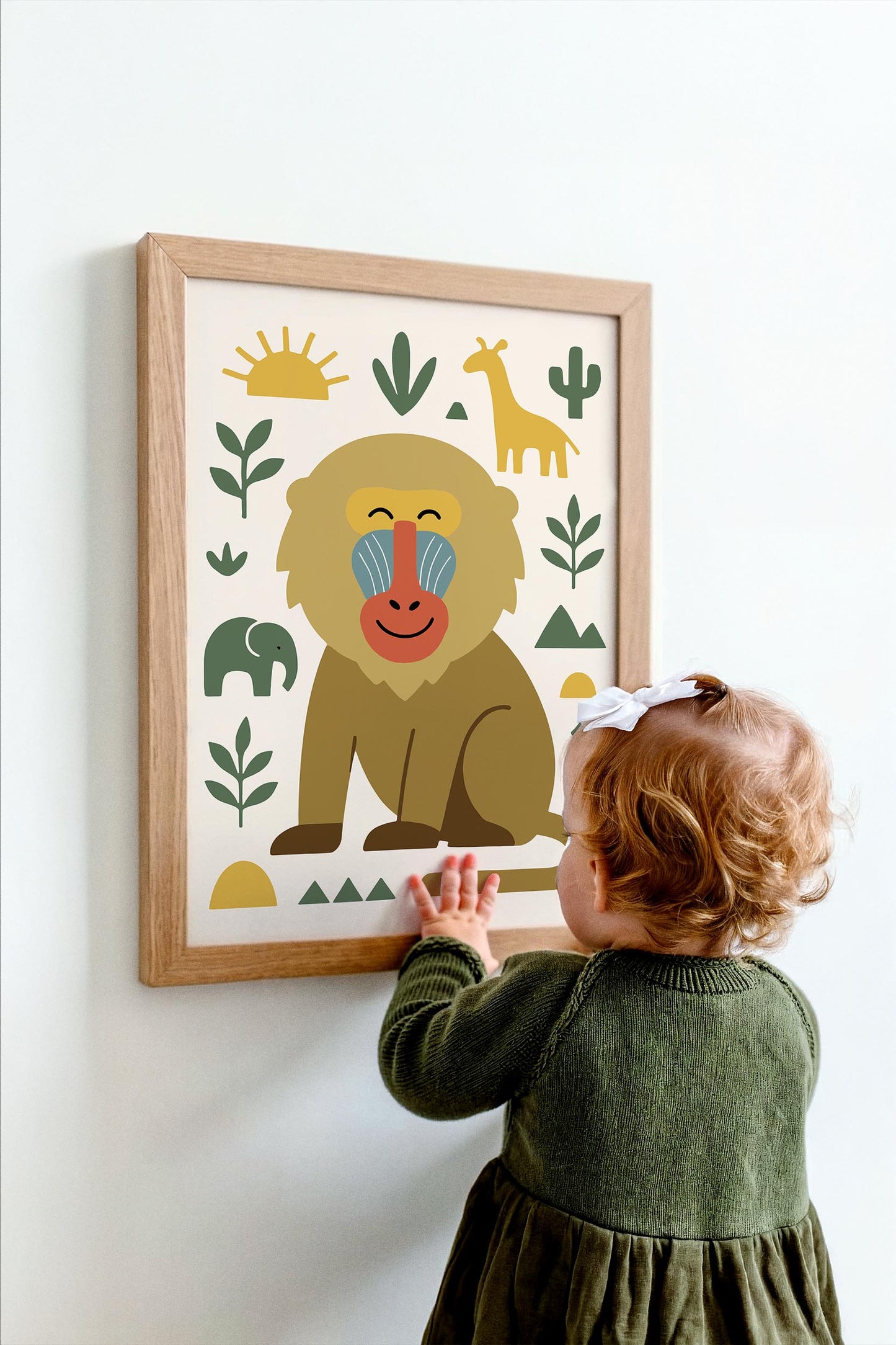 Mandrill Portrait Poster – Jungle Wildlife Wall Art