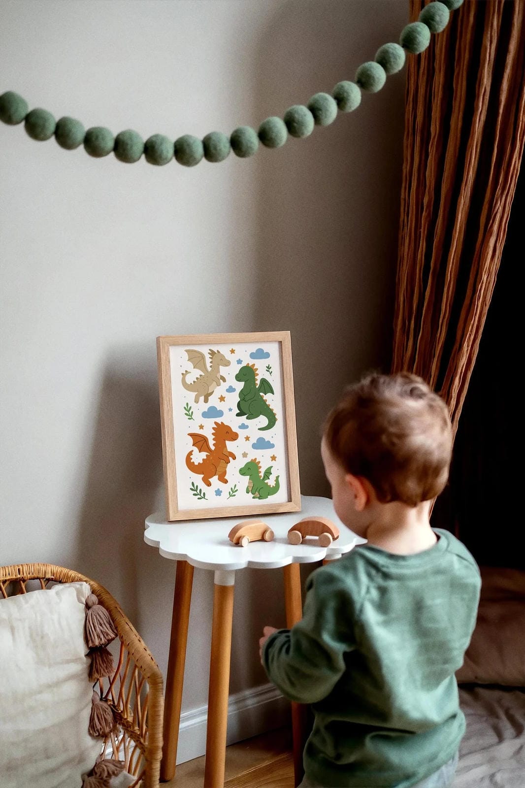 Cute Dragons Art Print – Boys’ Room Wall Art Decor