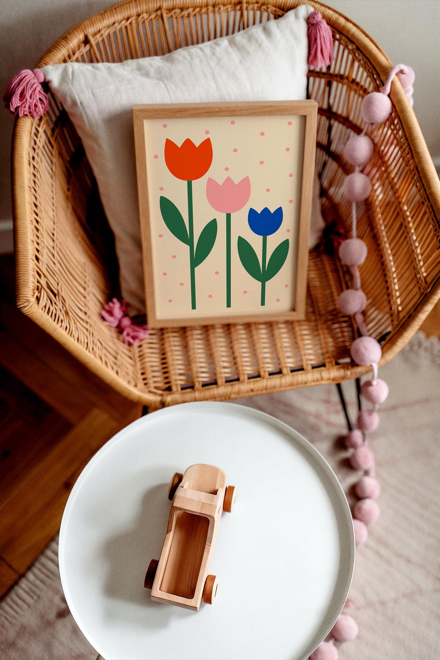 Minimalist Tulips Print - Floral Wall Art