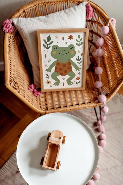 Cute Frog Print -  Kids Wall Art