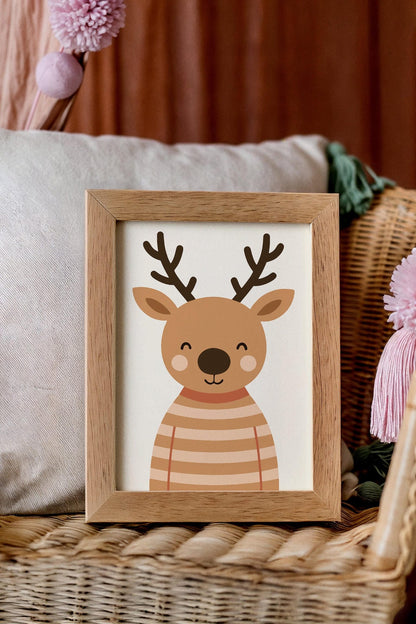 Baby Deer in Sweater Art Print