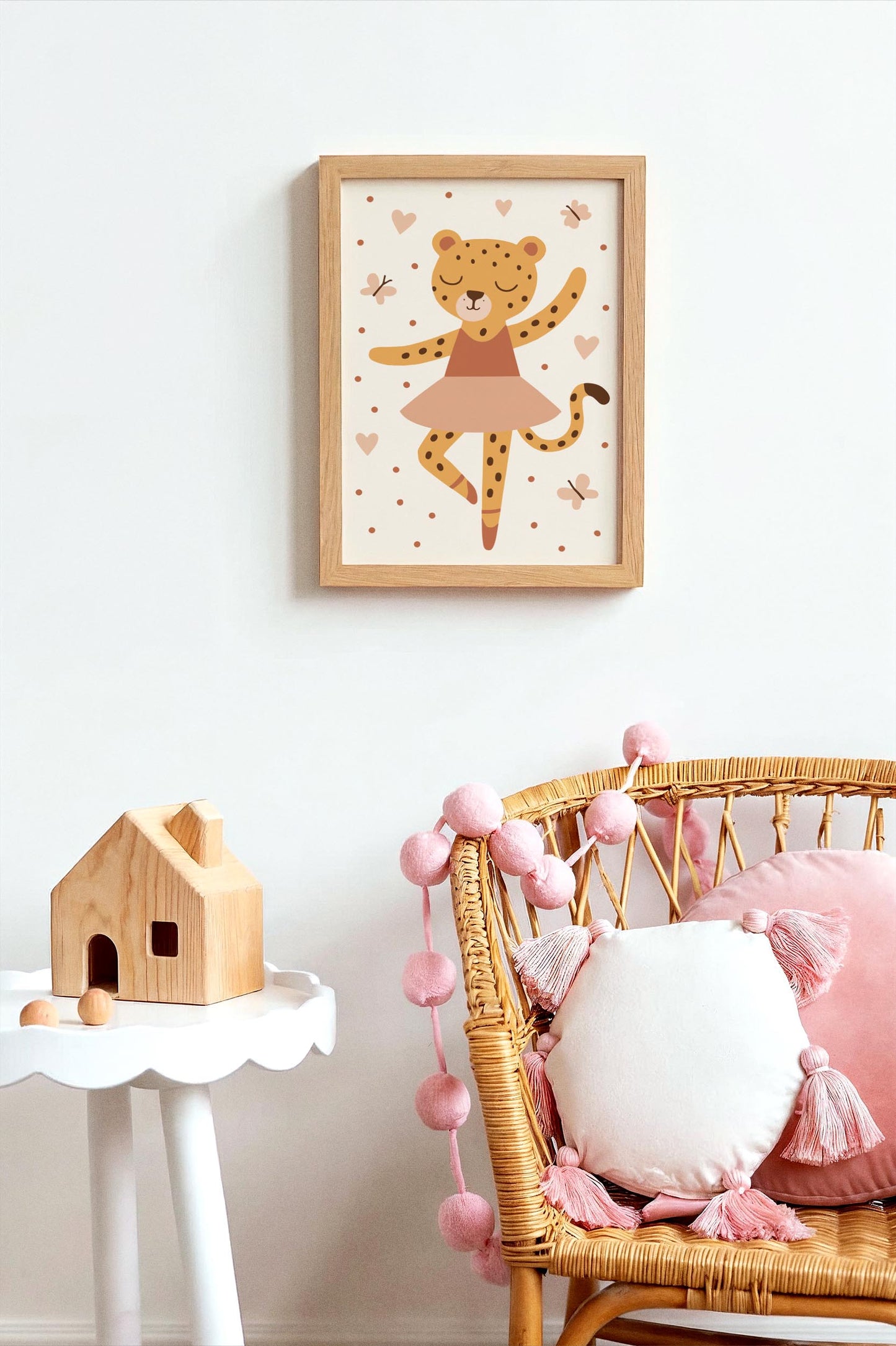 Cheetah Ballerina Print - Cute Kids Wall Art
