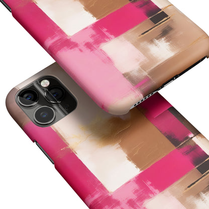 Beige and Pink Painting iPhone Case