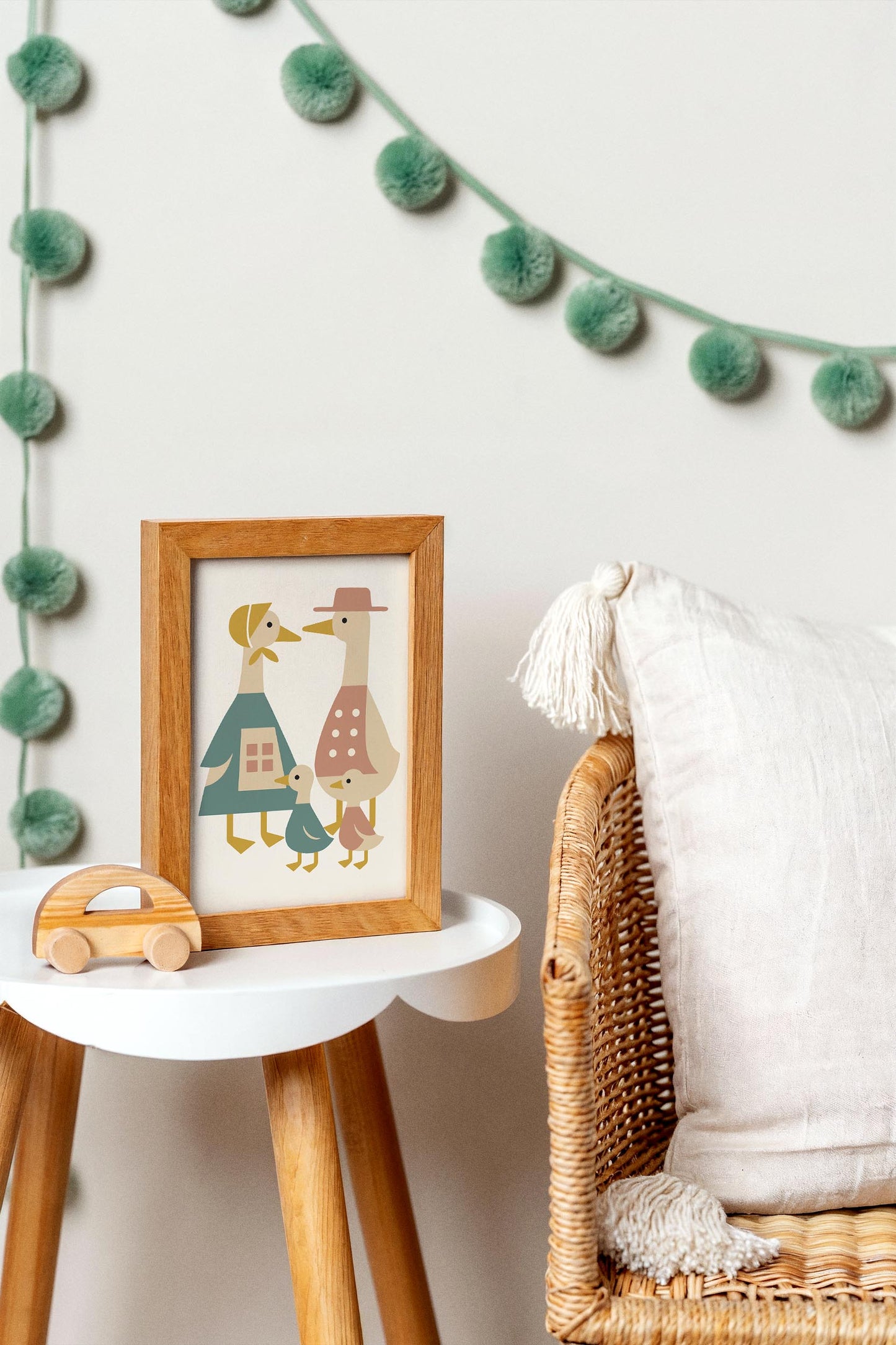 Duck Family Poster - Country Farmhouse Wall Art