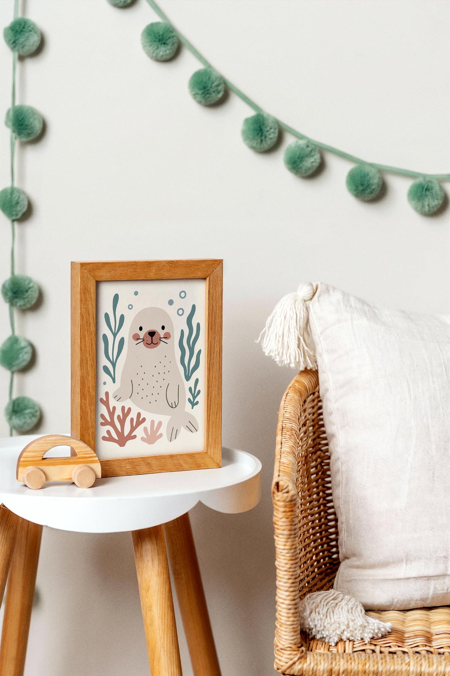 Cute Seal Poster – Kids Room Wall Art