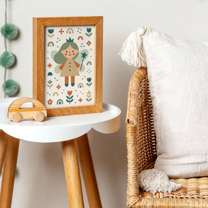 Cute Fairy Art Print - Kids Girl Room Decor