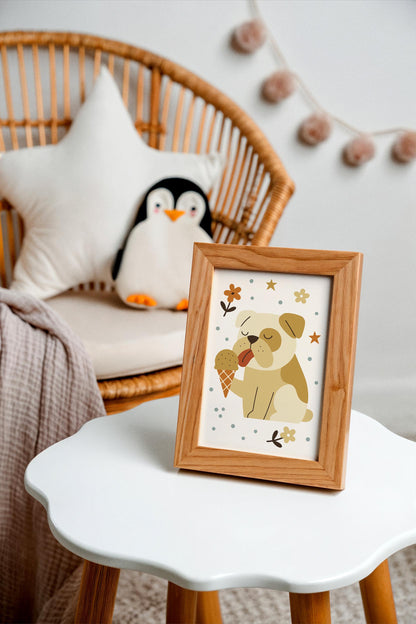 Funny Bulldog Print - Kids Wall Art