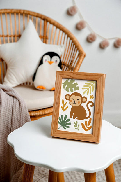 Cute Little Monkey – Jungle Wall Art for Kids