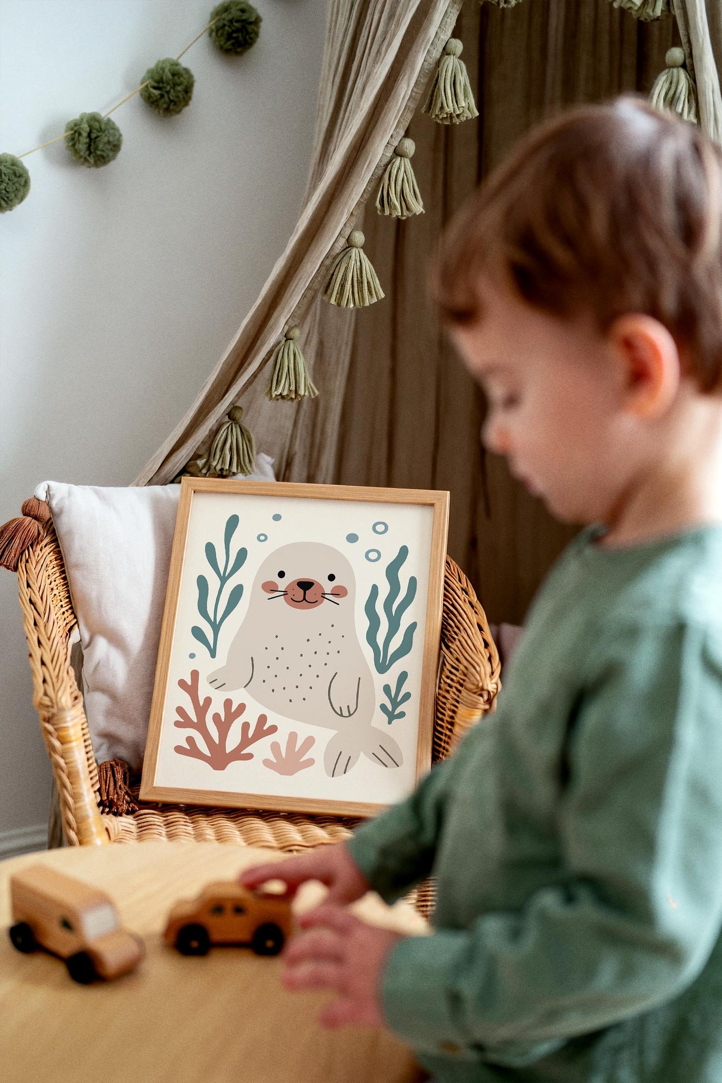 Cute Seal Poster – Kids Room Wall Art