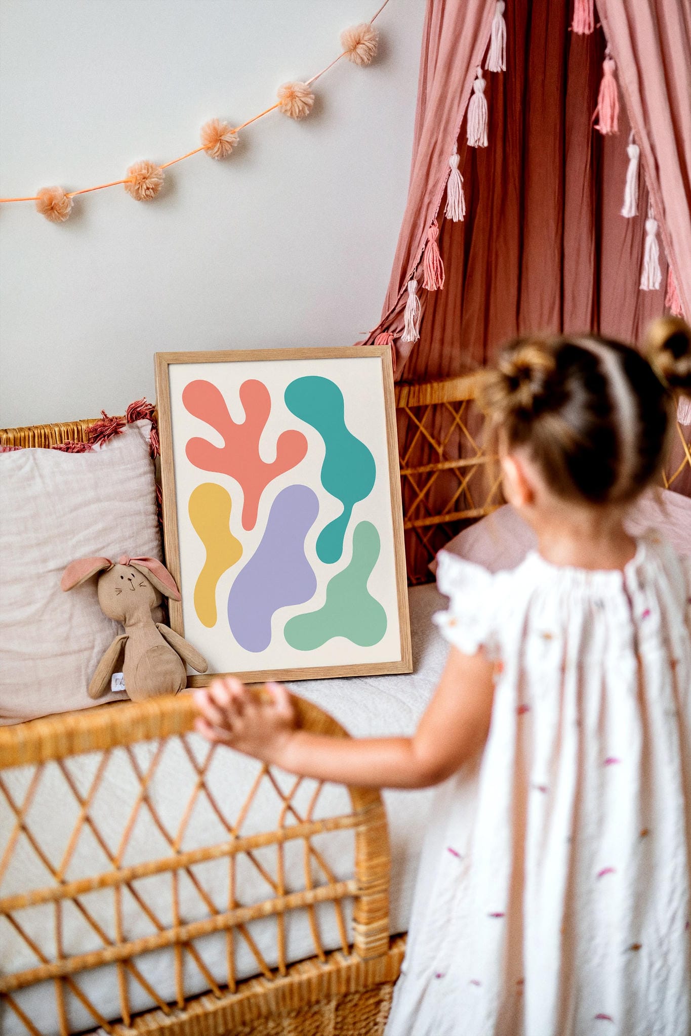 Colorful Abstract Shapes Kids Room Poster