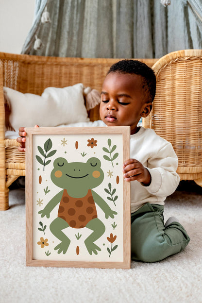 Cute Frog Print -  Kids Wall Art