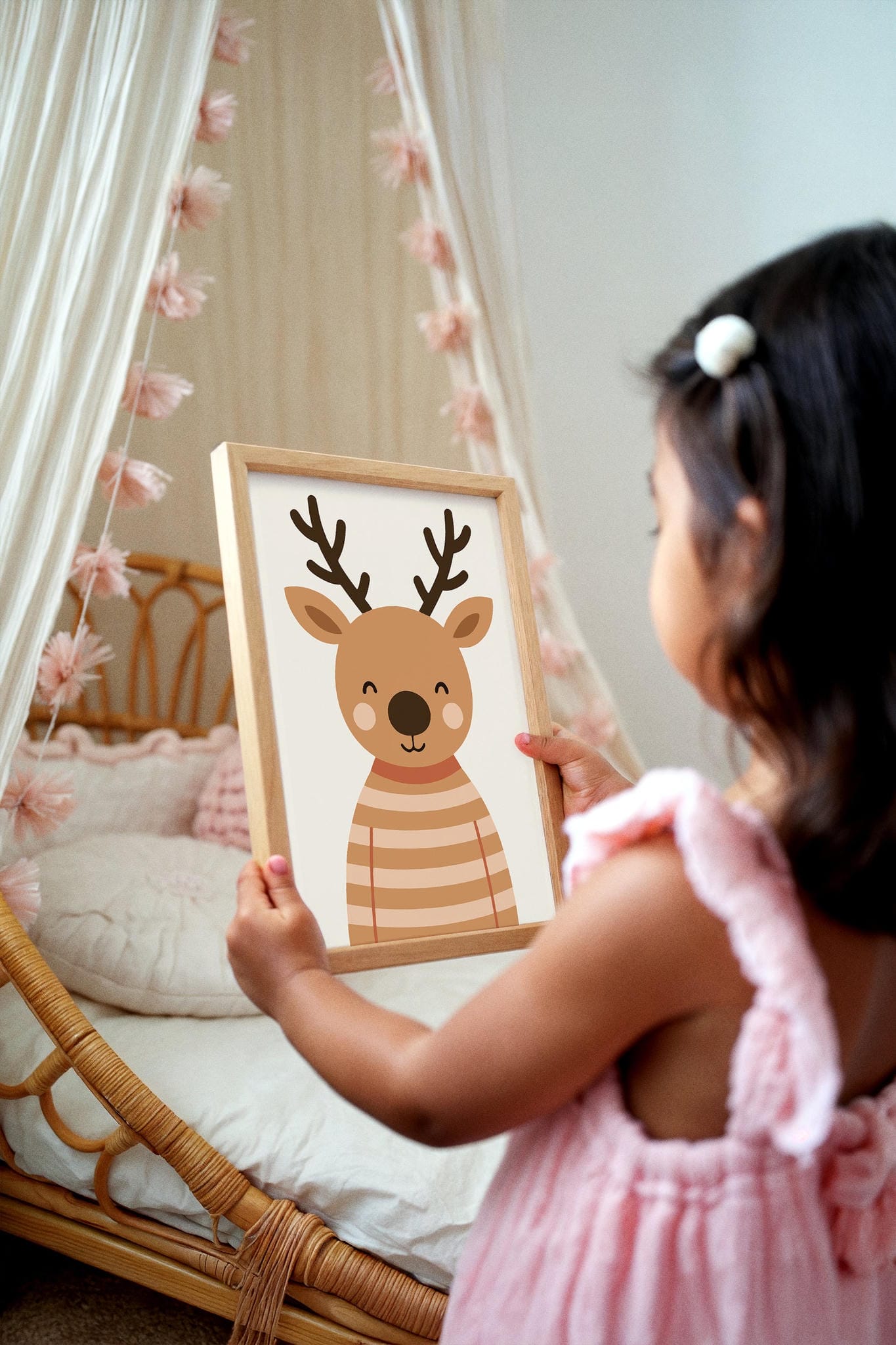 Baby Deer in Sweater Art Print