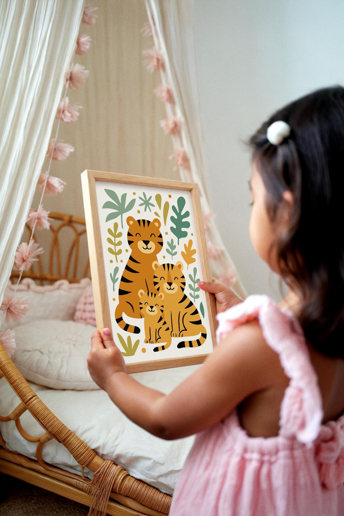 Tiger Family Poster – Jungle Kids Wall Art