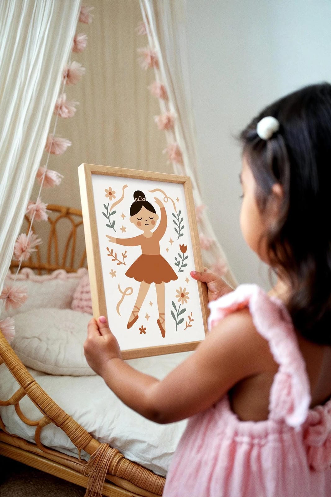 Little Ballerina Wall Art Print – Nursery & Kids Room Decor