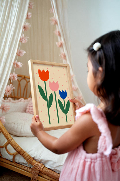 Minimalist Tulips Print - Floral Wall Art