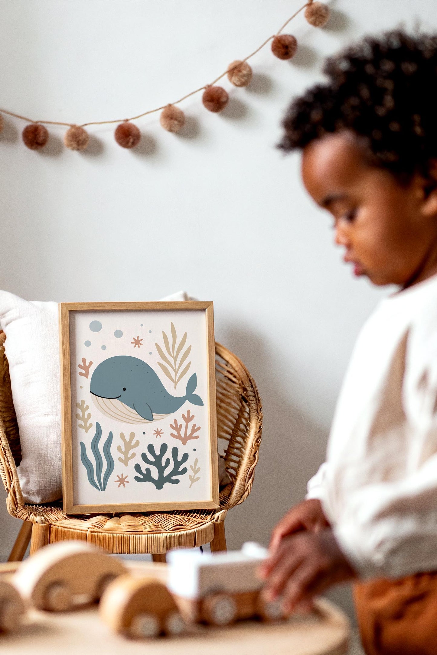 Cute Whale Poster – Ocean Nursery Wall Art