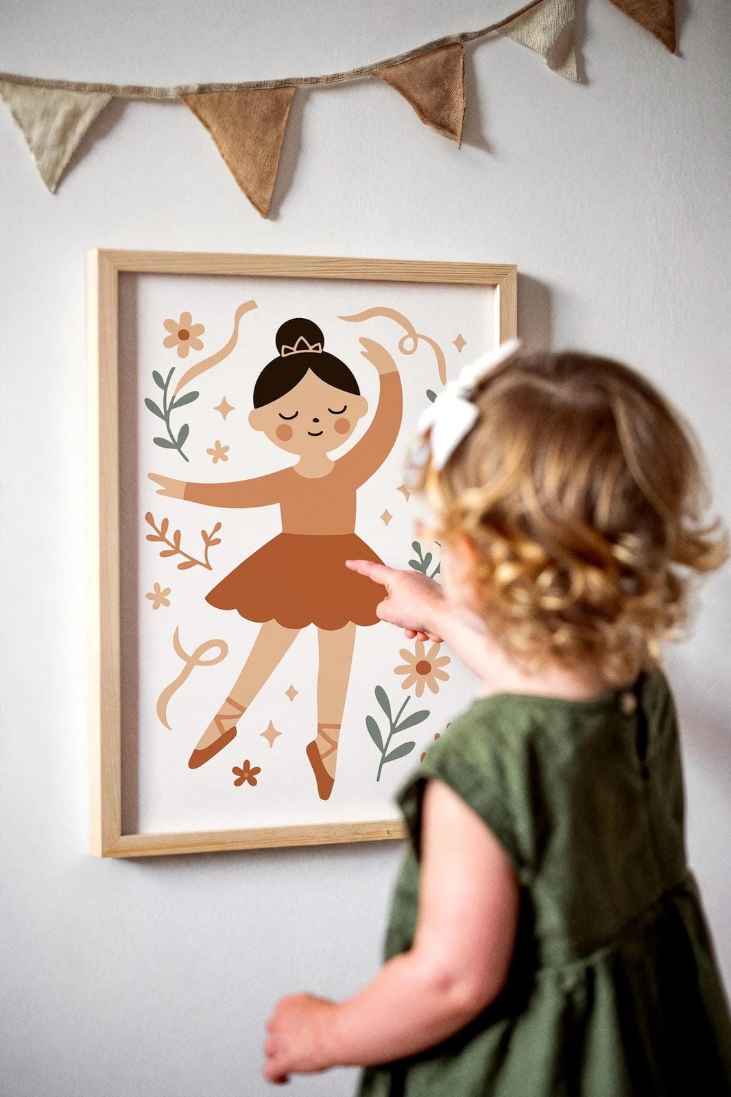 Little Ballerina Wall Art Print – Nursery & Kids Room Decor