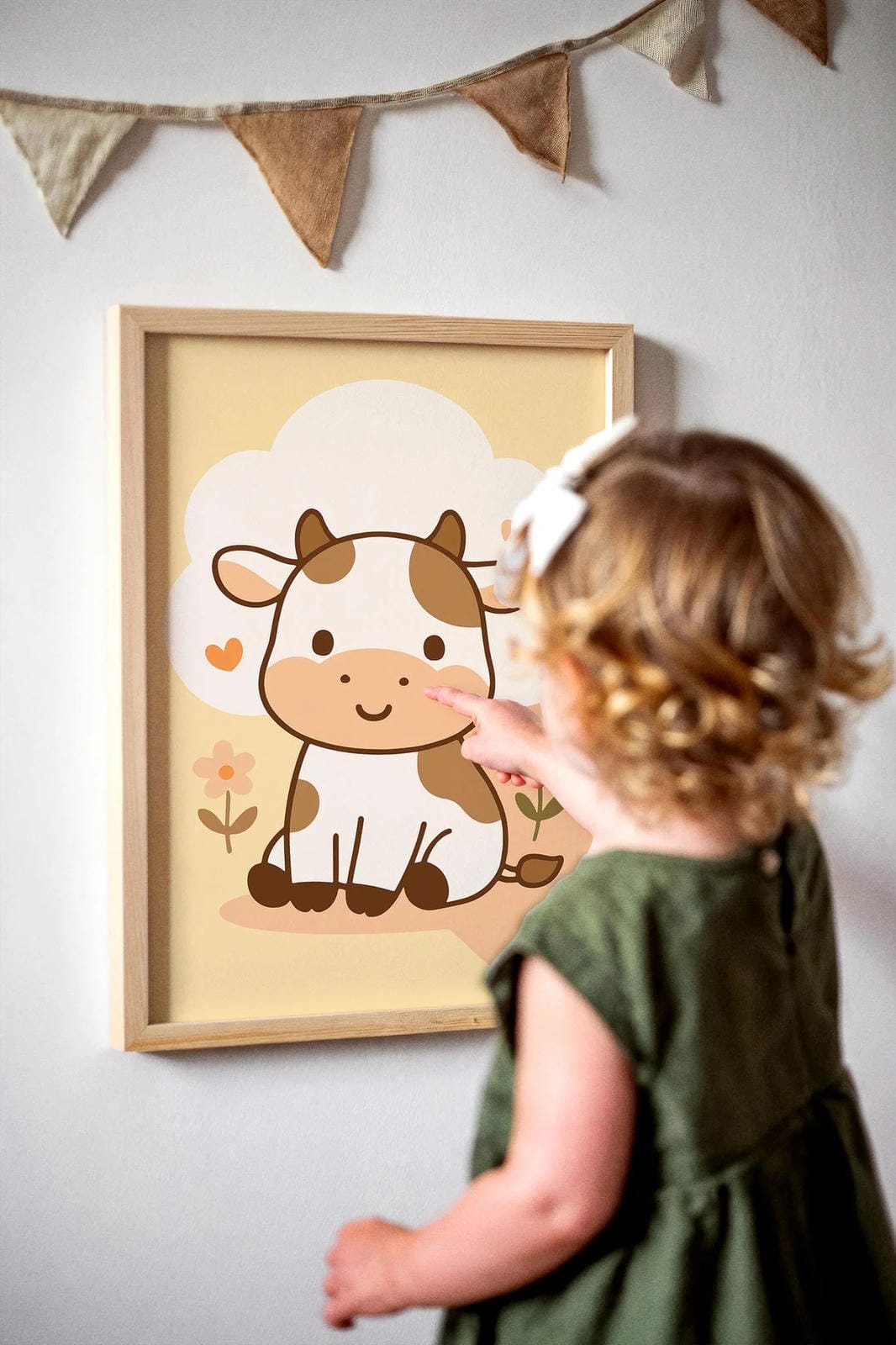 Cute Cow Art Print – Kids’ Room Wall Decor