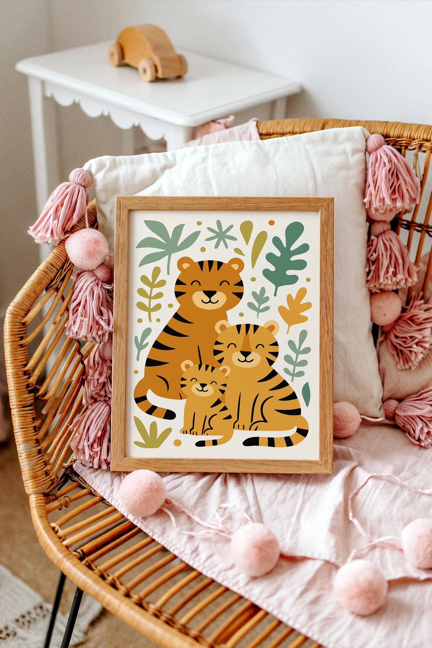 Tiger Family Poster – Jungle Kids Wall Art