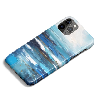 Abstract Waves Blue iPhone Case