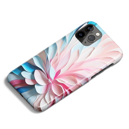 Abstract Flower in Pink and Blue iPhone Case