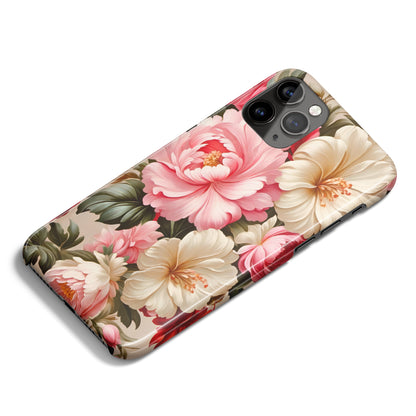 Luxury Floral Beige iPhone Case