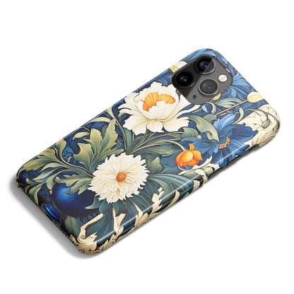 Victorian Blue Flowers iPhone Case