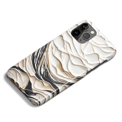 Abstract Waves Beige iPhone Case