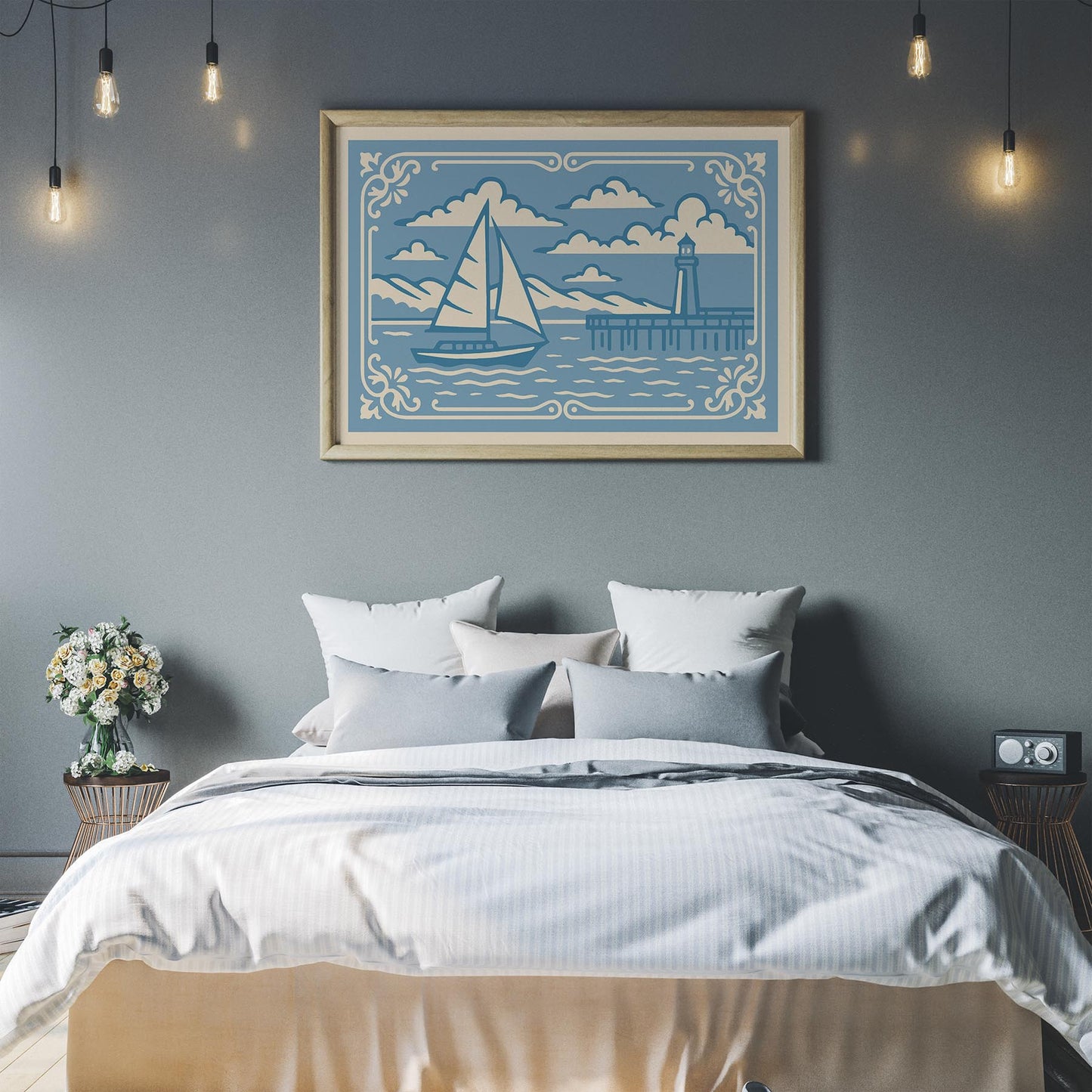 Coastal Blue Landscape Horizontal Print