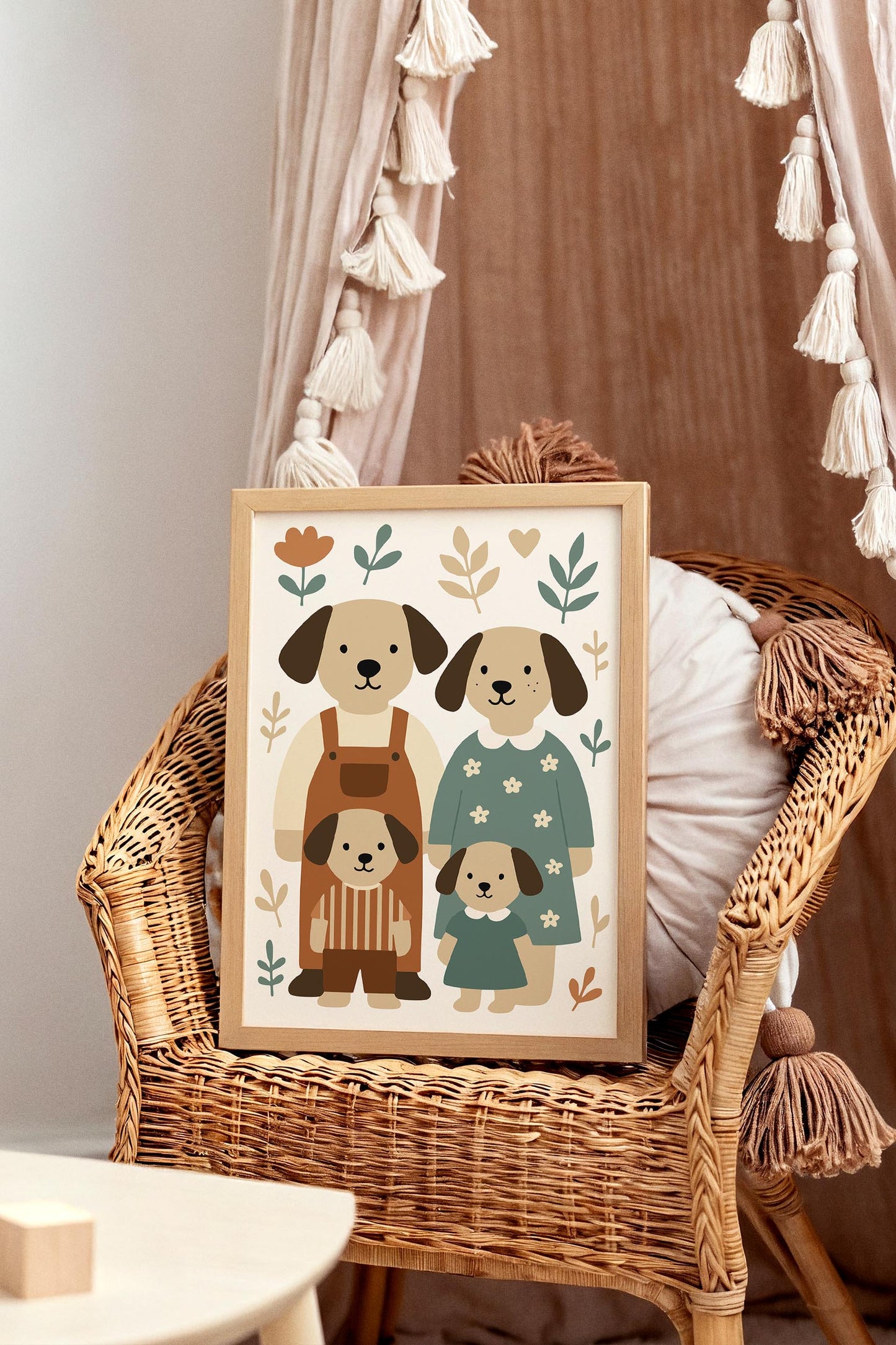 Dog Family Poster – Kids Room Wall Art