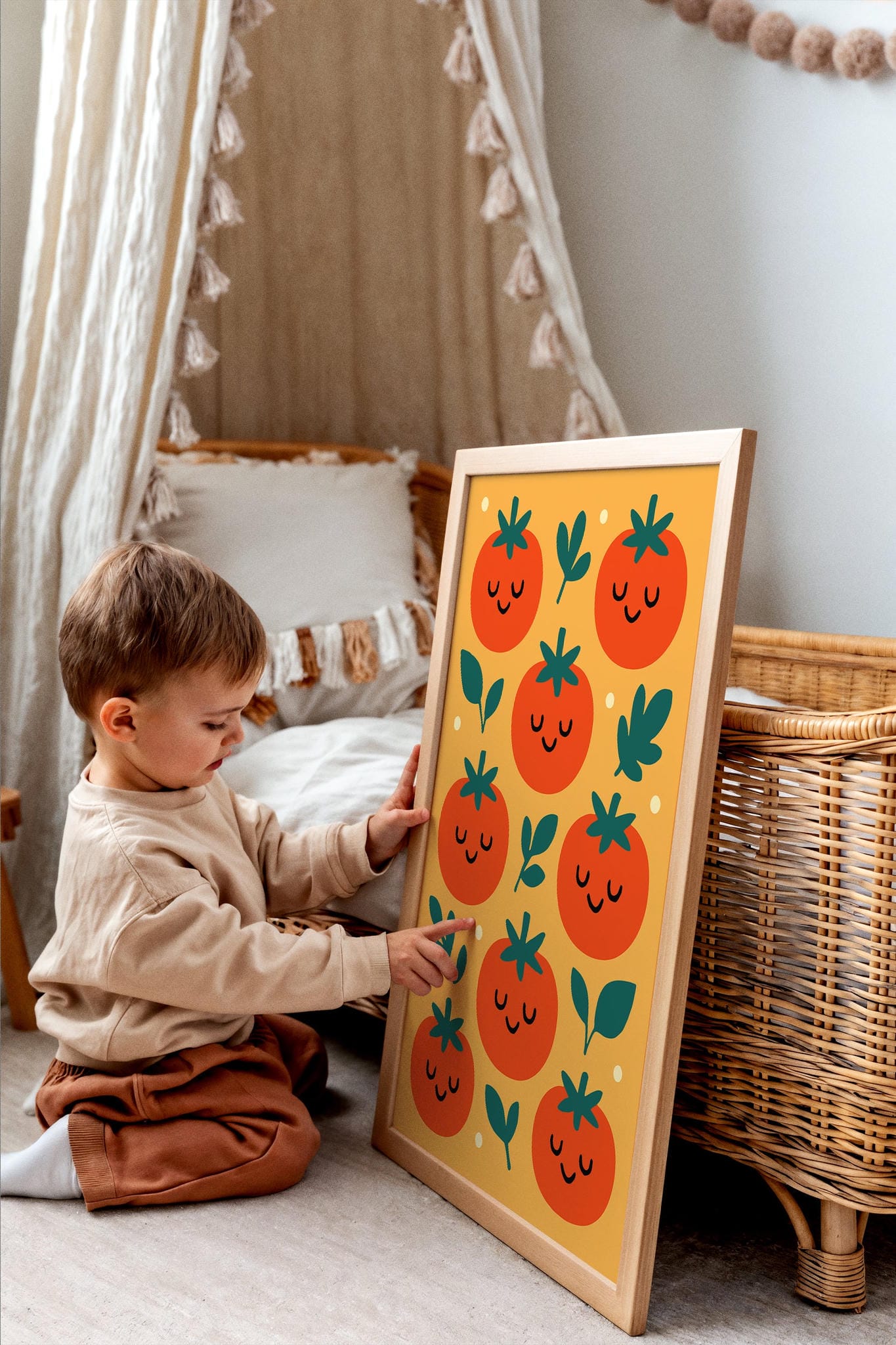 Happy Tomatoes Wall Art – Playful Kitchen Decor