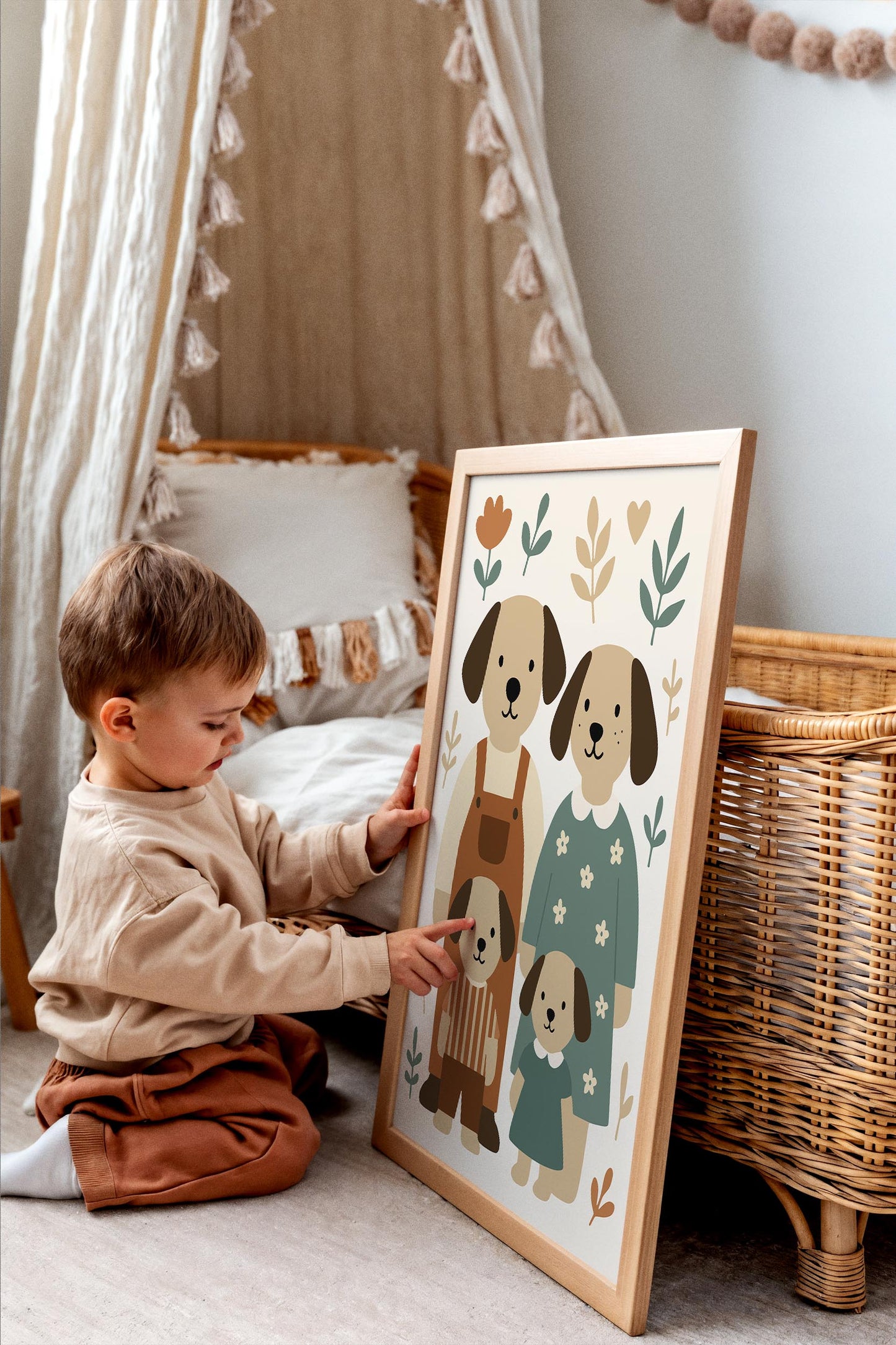 Dog Family Poster – Kids Room Wall Art