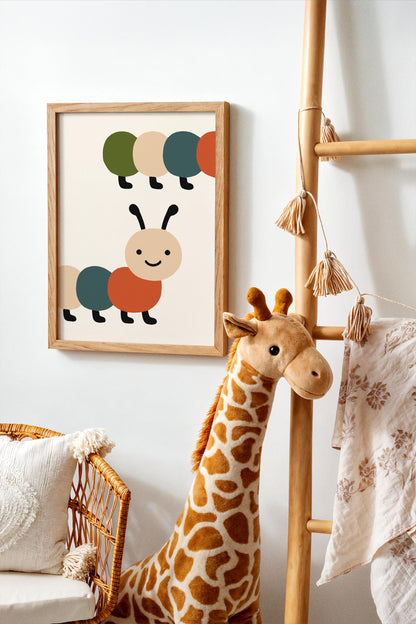 Cute Caterpillar Poster - Nursery Wall Art