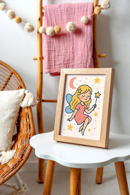 Little Fairy Wall Art Print – Magical Kids’ Room Decor