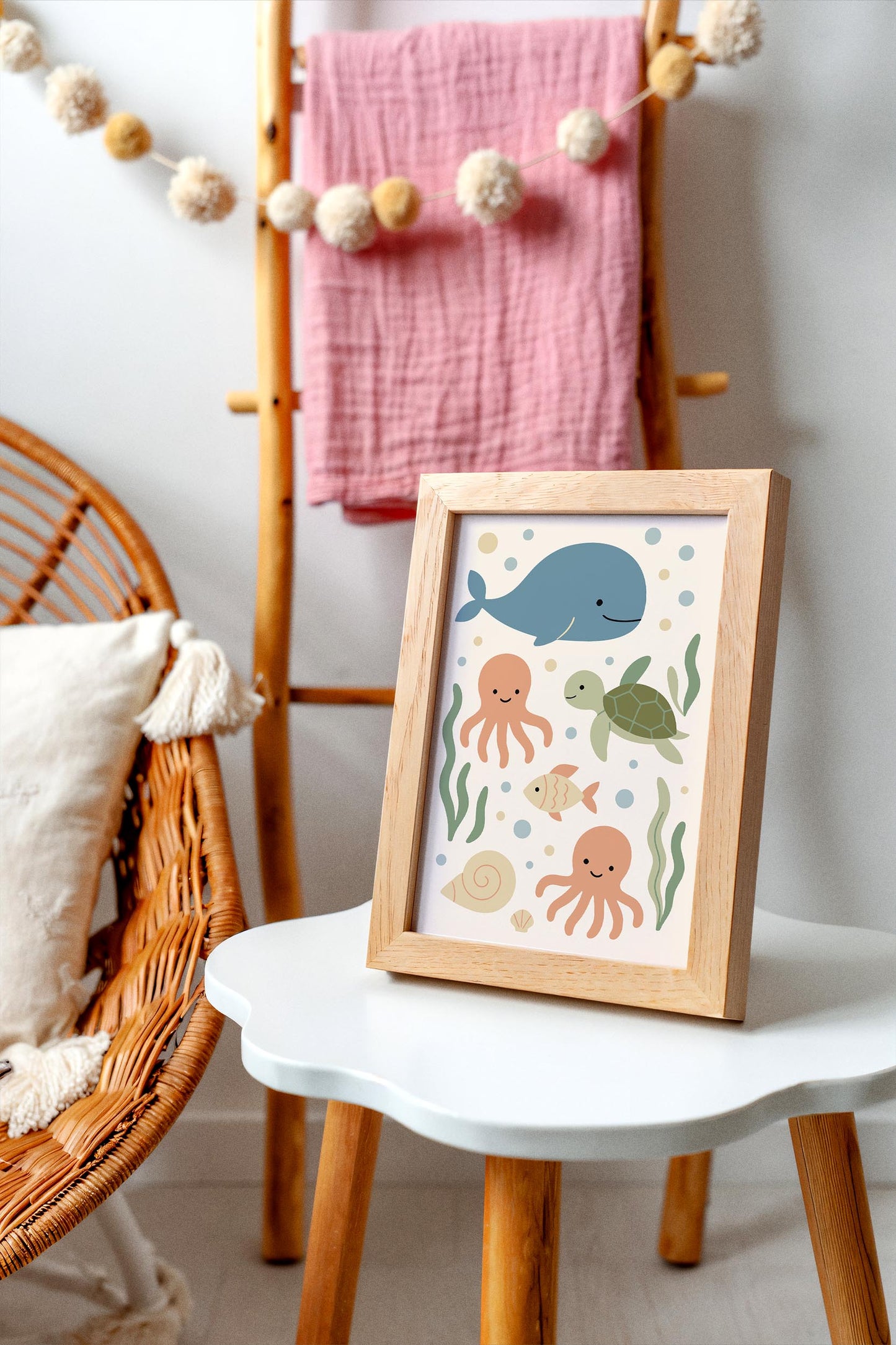 Nautical Animals Poster – Coastal Wall Art