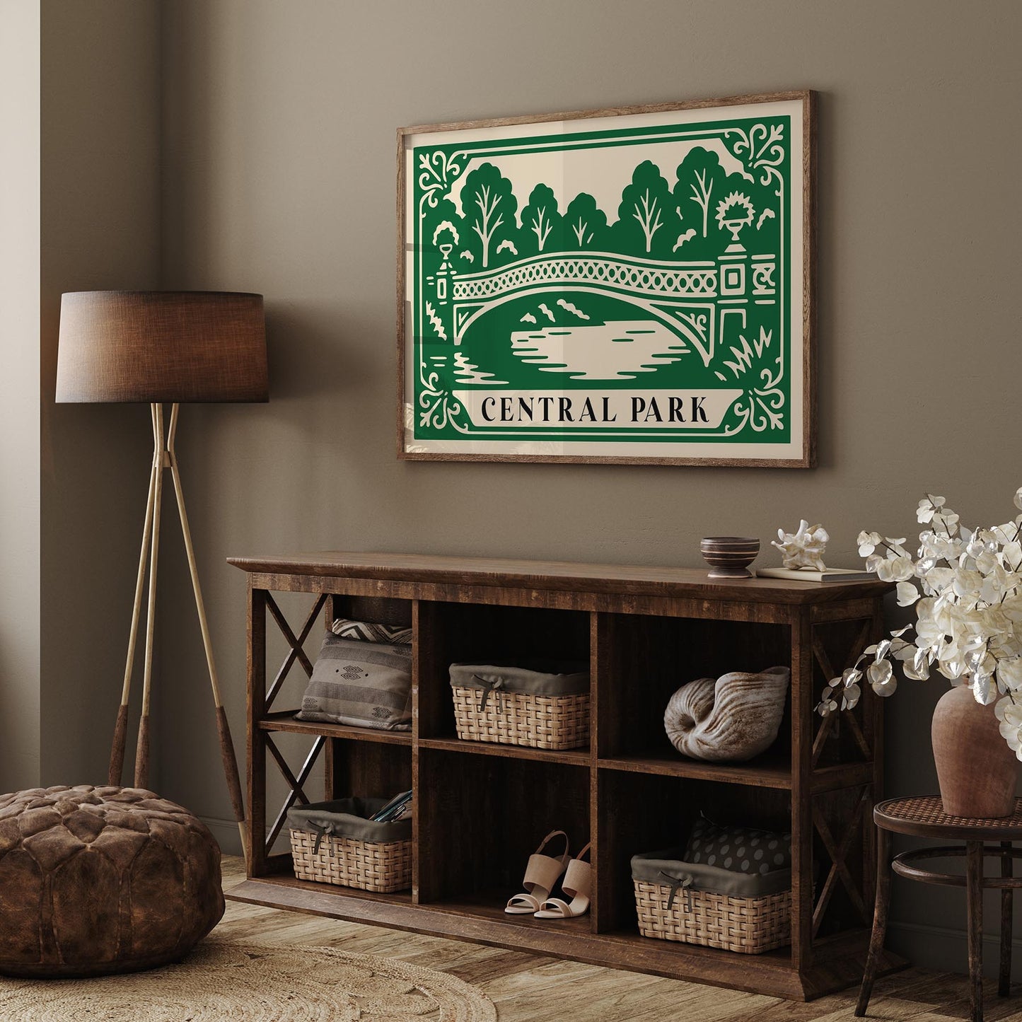 Bow Bridge Central Park Poster - Horizontal Wall Art Print