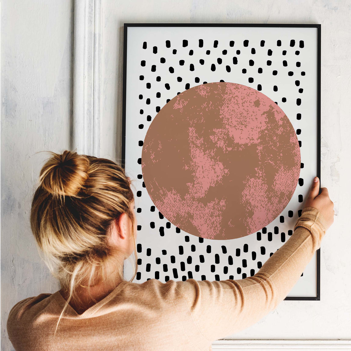 Abstract Earthy Circle Wall Print