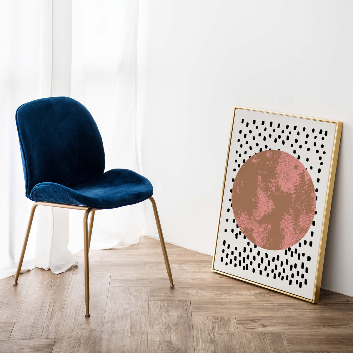 Abstract Earthy Circle Wall Print