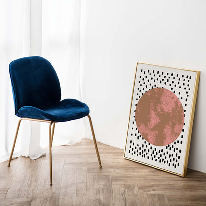 Abstract Earthy Circle Wall Print