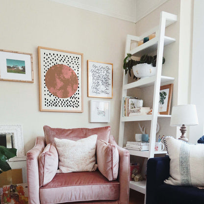 Abstract Earthy Circle Wall Print