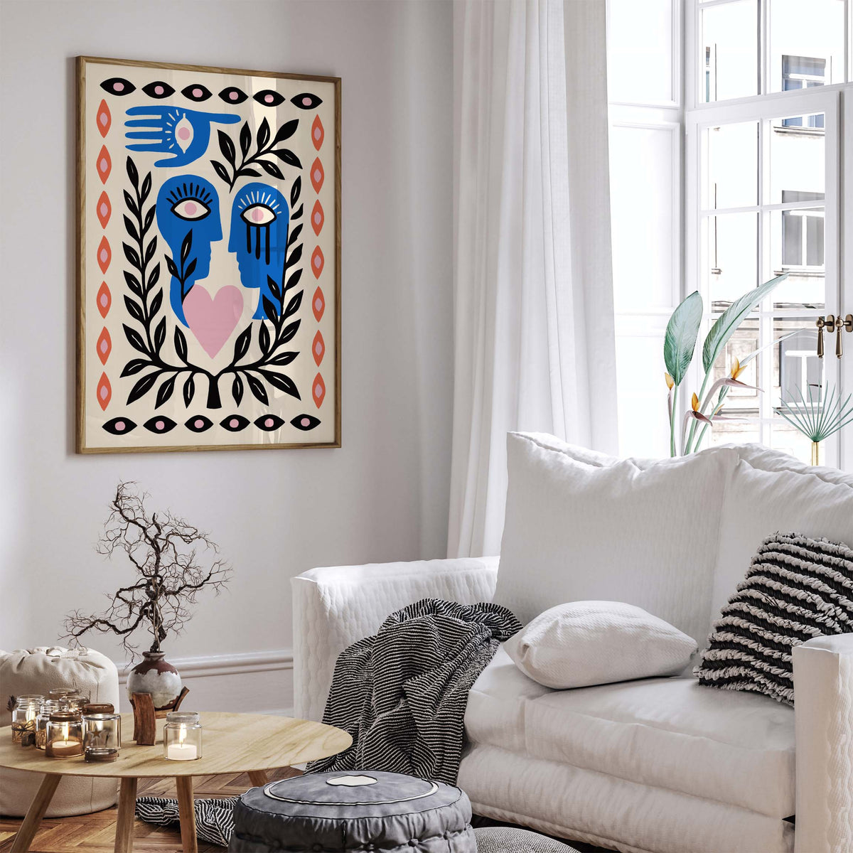 Abstract Faces Botanical Wall Art